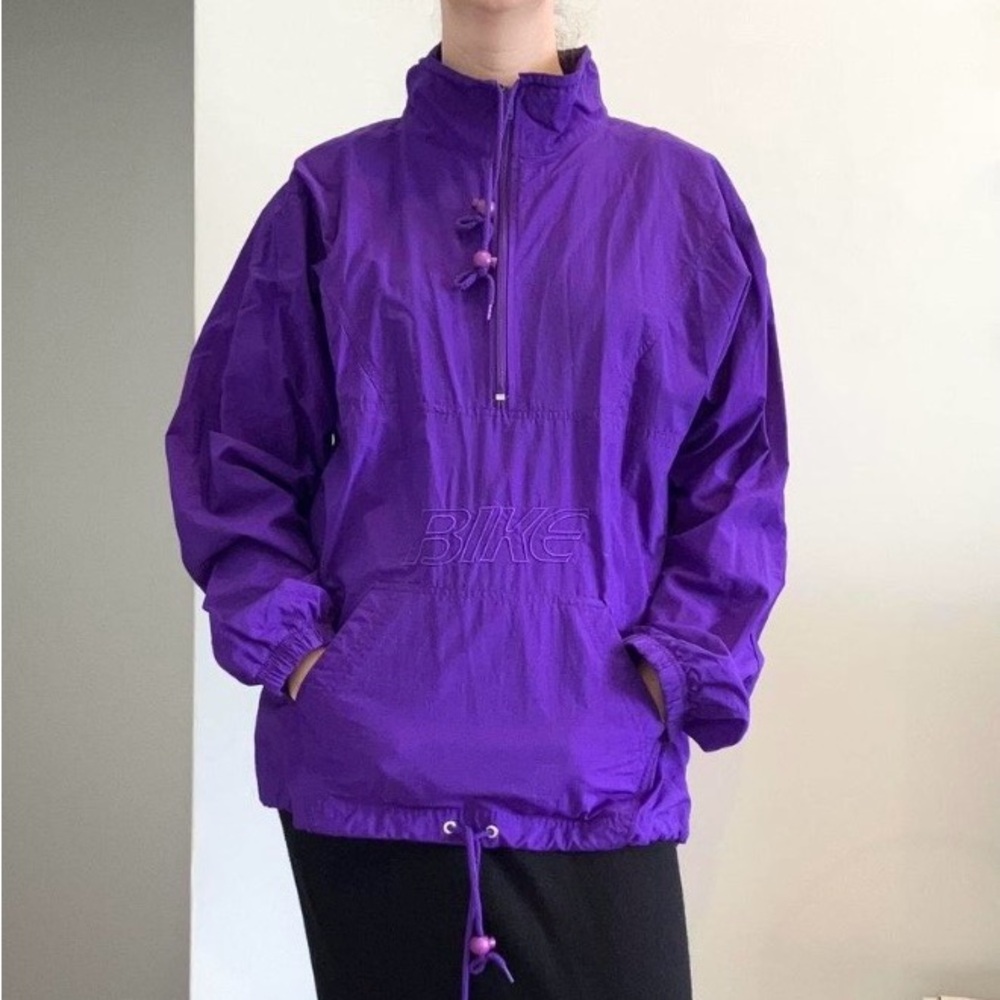 vintage Bike Purple Windbreaker Jacket